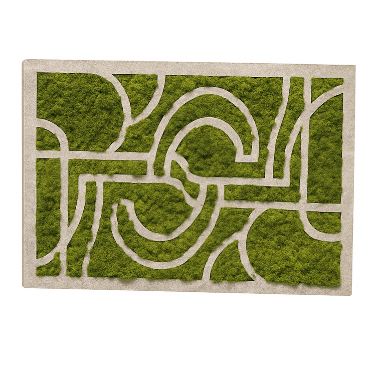 Akustik - Moosbild "MAZE" 75x50cm - Dream in Green