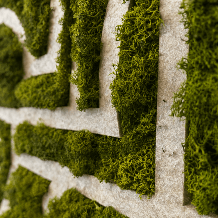 Akustik - Moosbild "MAZE" 75x50cm - Dream in Green