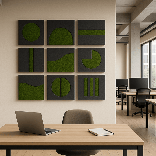 Moos - Wandabsorber 9er Set "GeoMoss" - Dream in Green