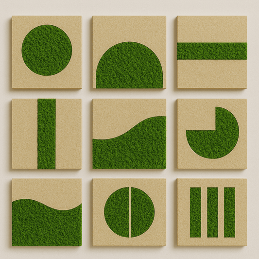 Moos - Wandabsorber 9er Set "GeoMoss" - Dream in Green