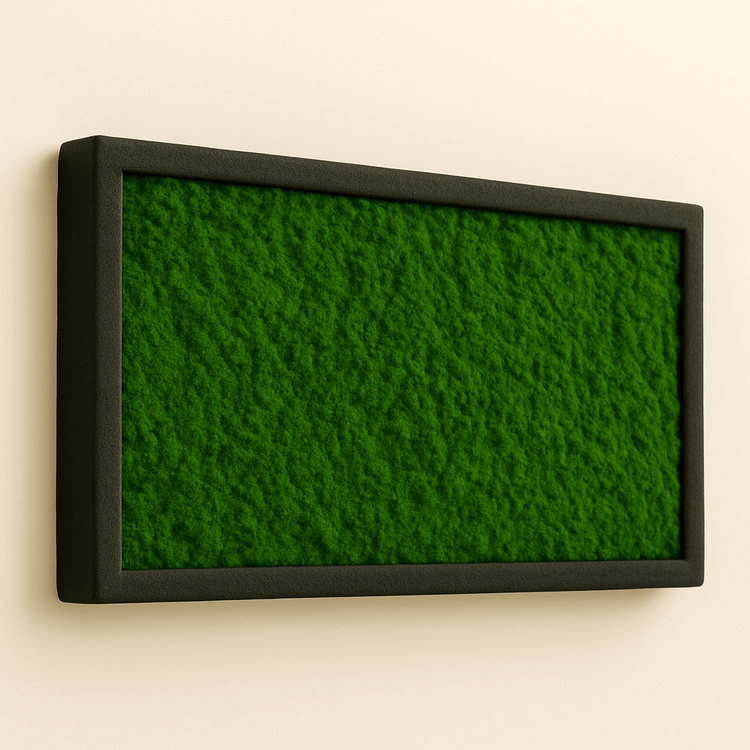 Moosbild Islandmoos 50x25cm Rahmenfarbe Anthrazit - Dream in Green