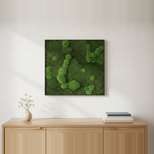 Moosbild Mixmoos 75x75cm - Dream in Green