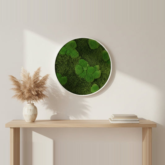 Moosbild Mixmoos Rund 75cm - Dream in Green