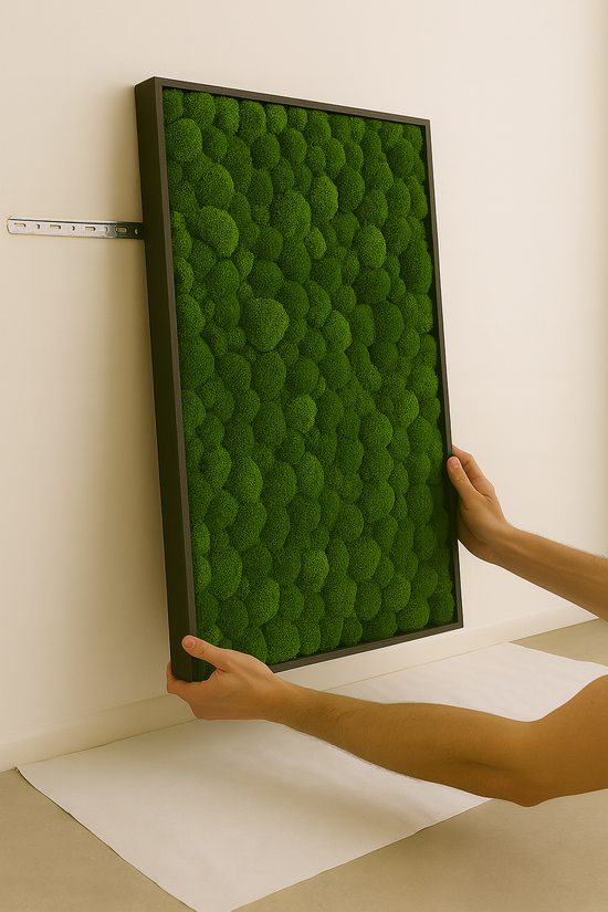 3. Moosbild anbringen