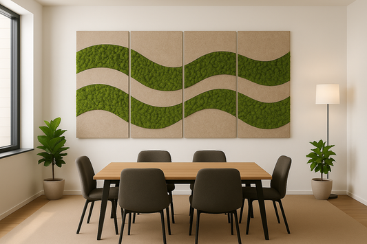 Moos-Schallabsorber "Wave" 4er Set