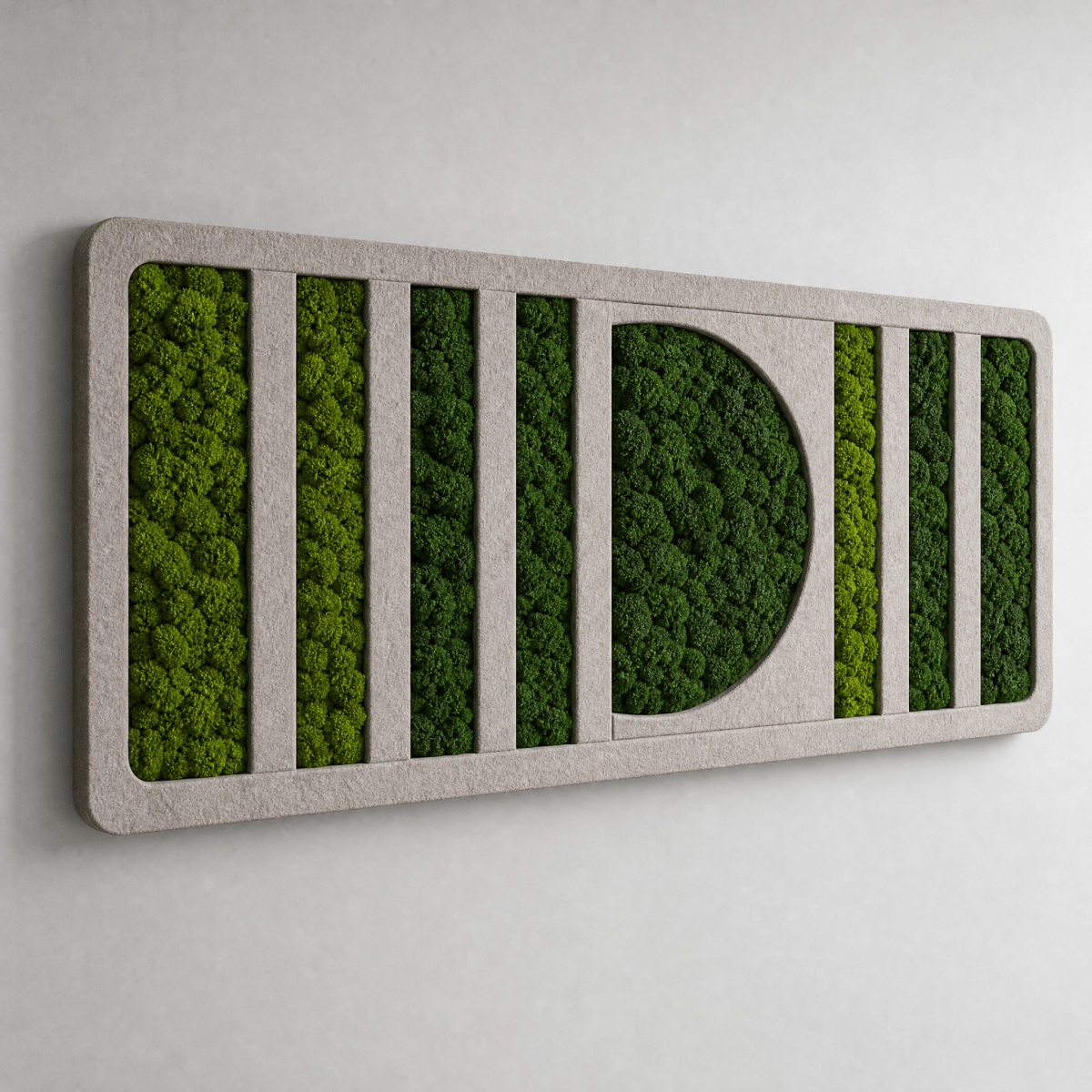 Akustik-Moosbild Arch 140×50 cm - Dream in Green