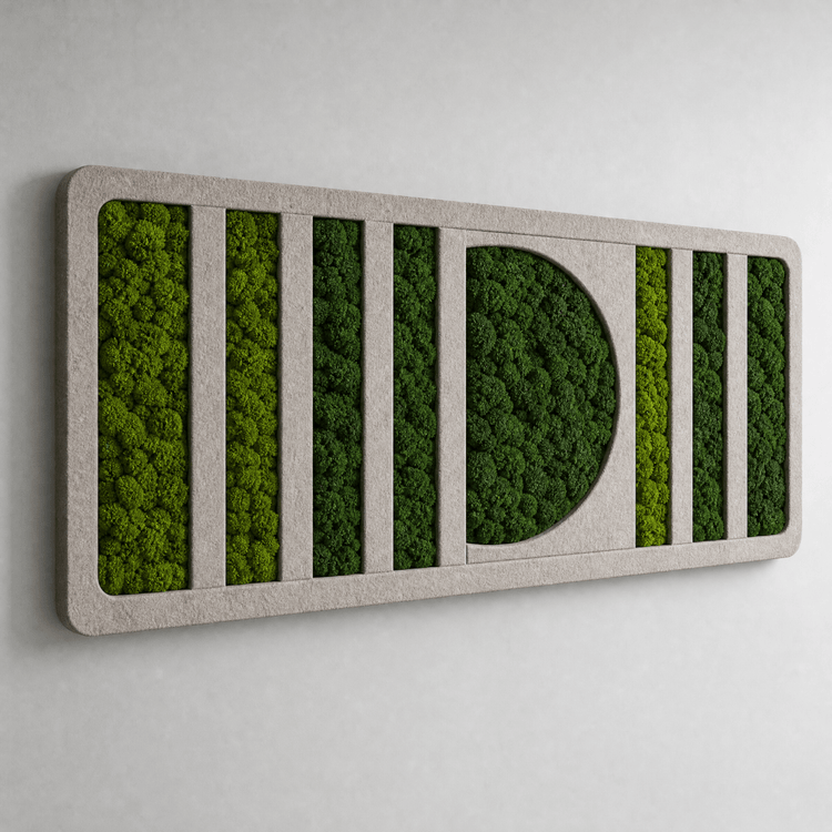 Akustik-Moosbild Arch 140×50 cm - Dream in Green