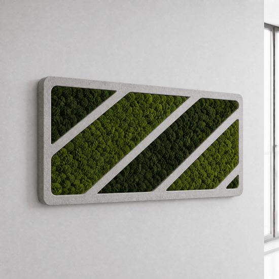 Akustik-Moosbild Diagonal 100×50 cm - Dream in Green