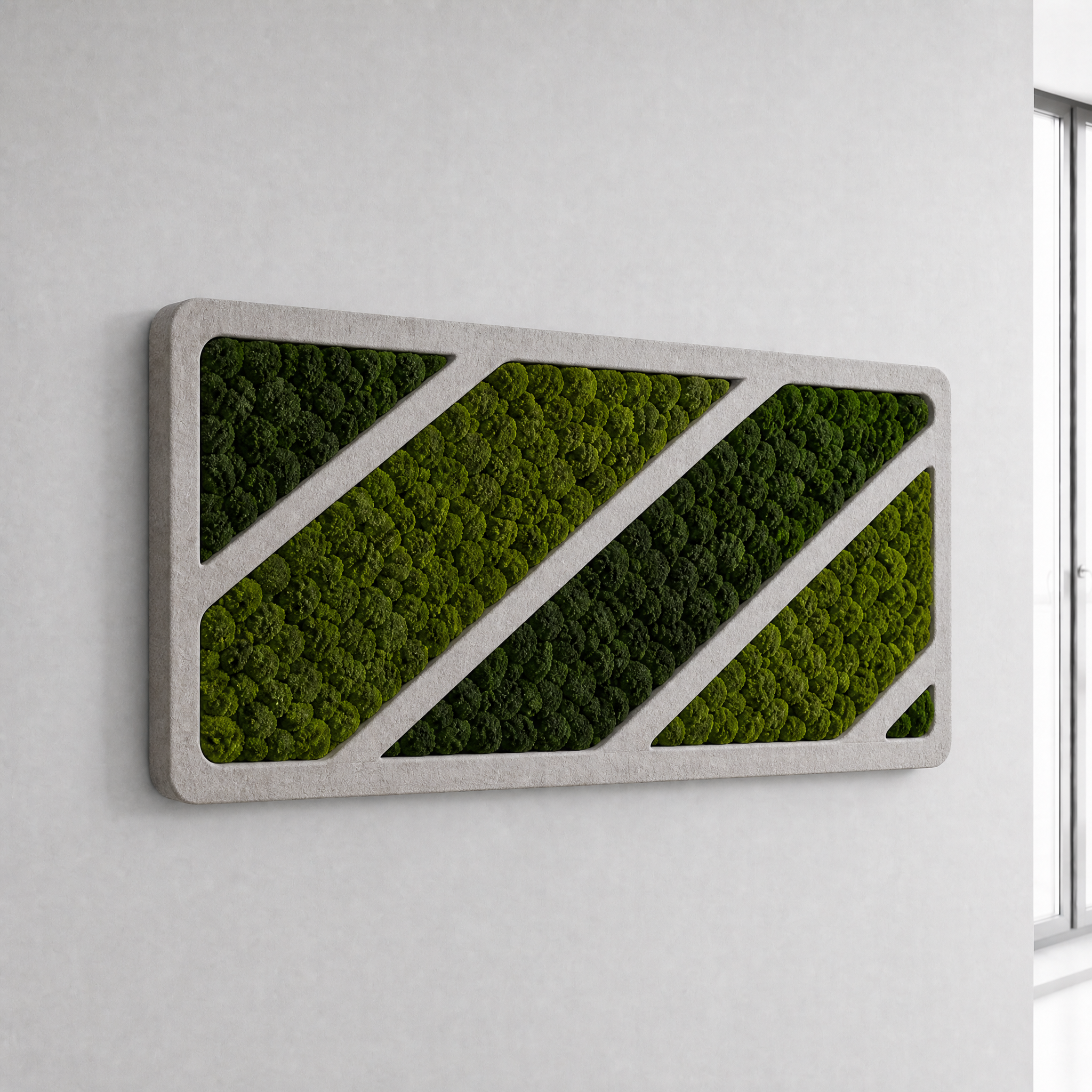 Akustik-Moosbild Diagonal 100×50 cm - Dream in Green