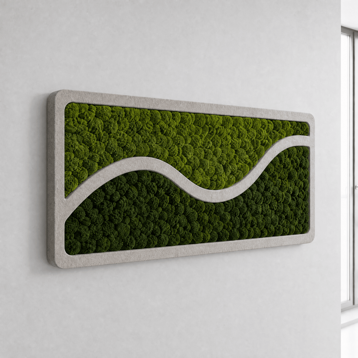 Akustik-Moosbild Dune 100×50 cm - Dream in Green