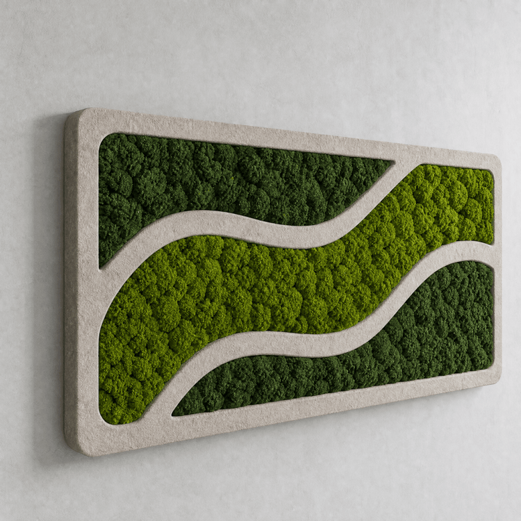 Akustik-Moosbild Hills 140×50 cm - Dream in Green
