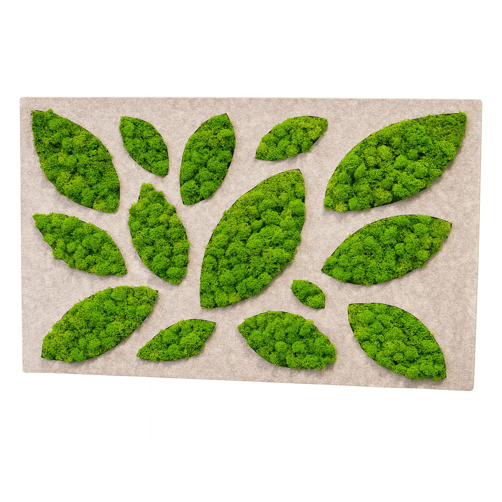 Akustik - Moosbild "LEAF" 75x50cm - Dream in Green