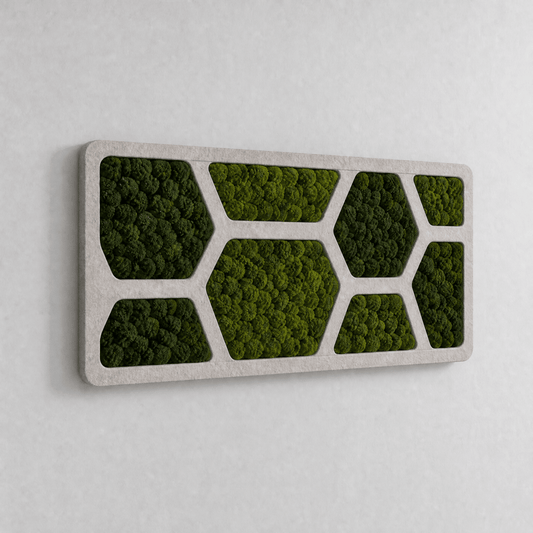 Akustik-Moosbild Nest 100×50 cm - Dream in Green