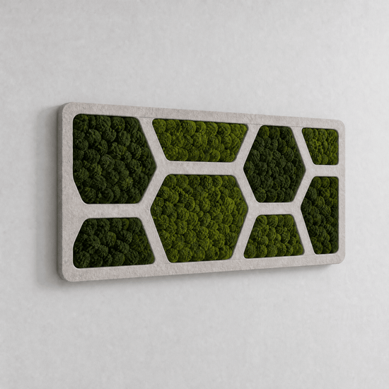 Akustik-Moosbild Nest 100×50 cm - Dream in Green