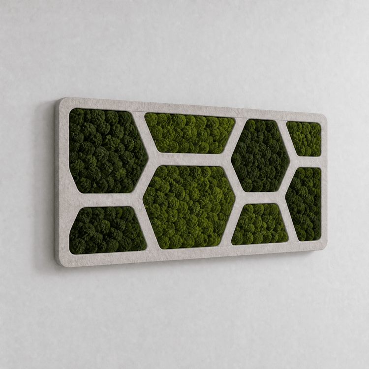 Akustik-Moosbild Nest 100×50 cm - Dream in Green