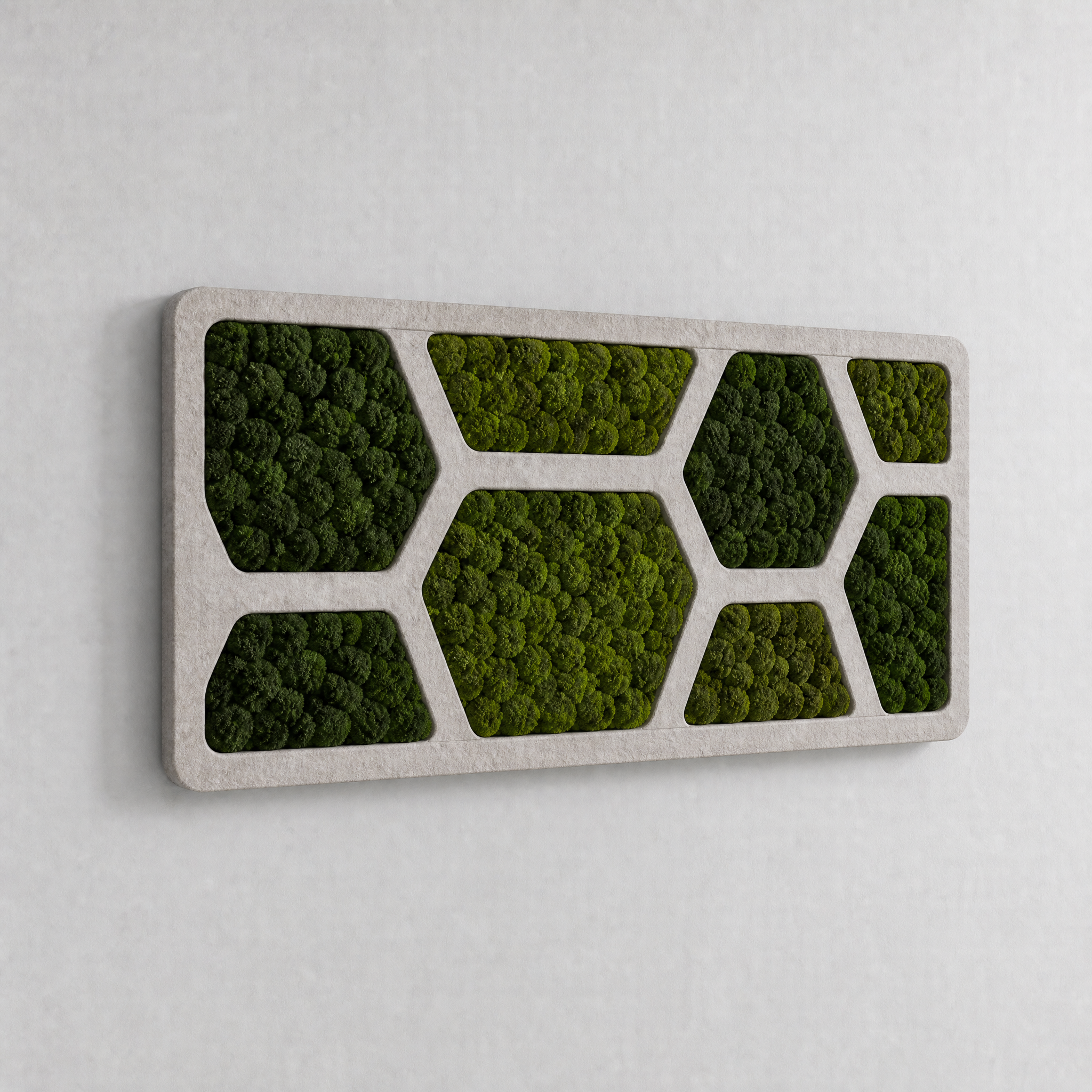 Akustik-Moosbild Nest 100×50 cm - Dream in Green