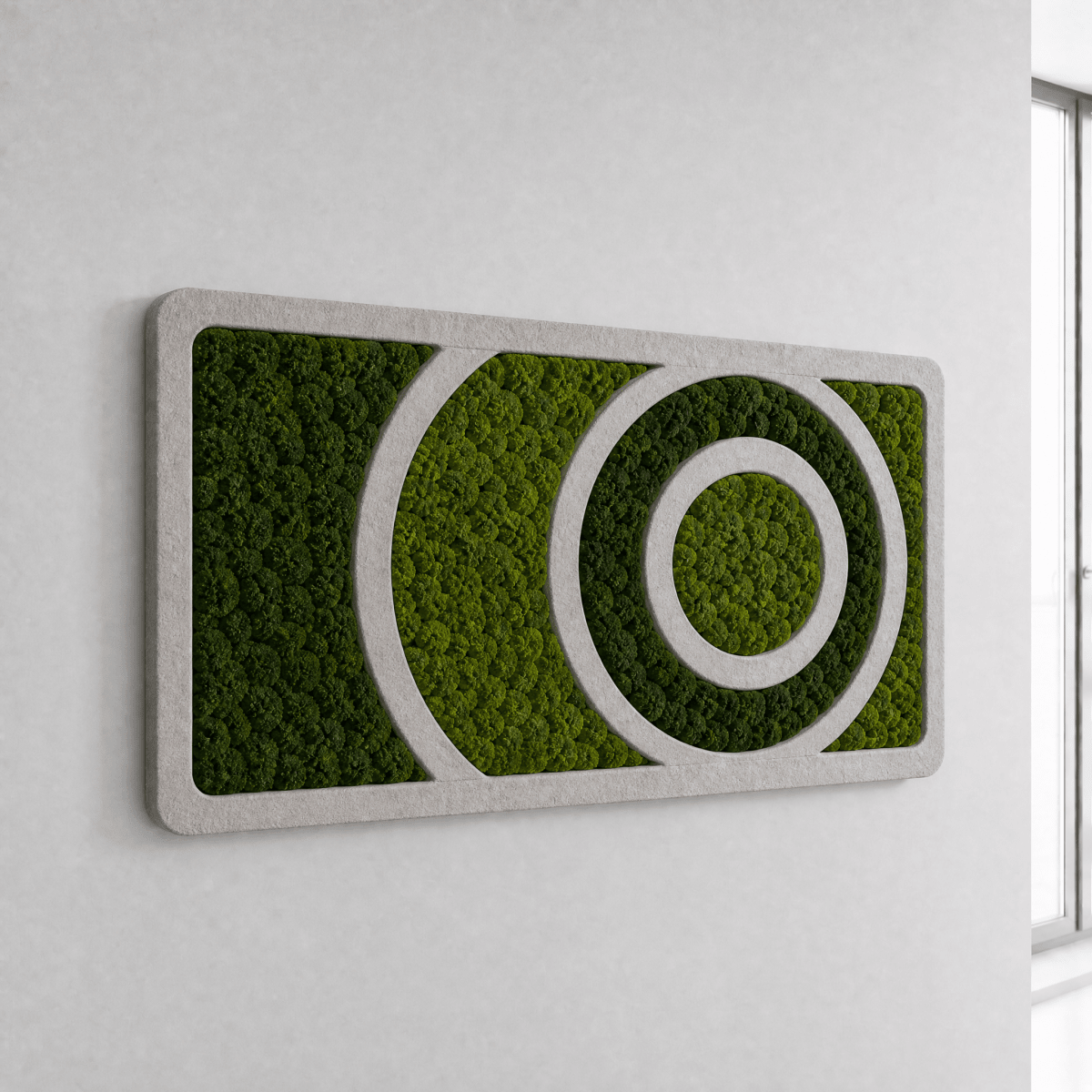 Akustik-Moosbild Ripple 100×50 cm - Dream in Green
