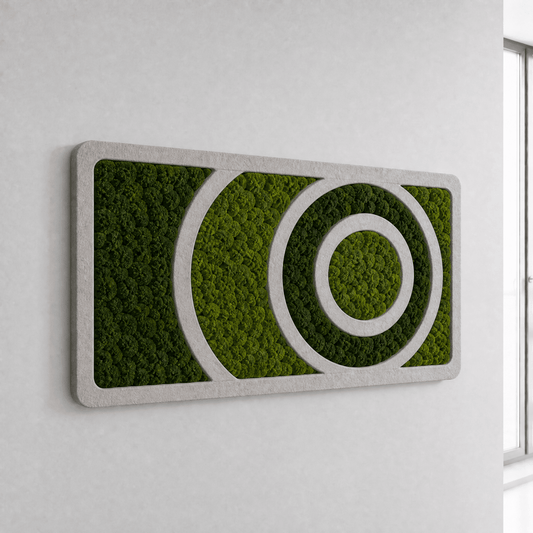 Akustik-Moosbild Ripple 100×50 cm - Dream in Green