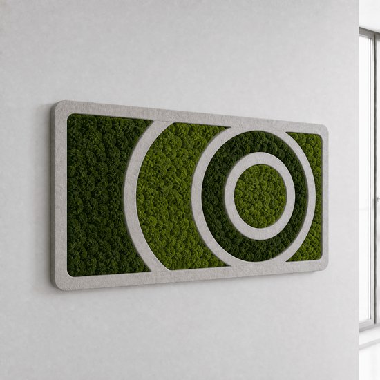 Akustik-Moosbild Ripple 100×50 cm - Dream in Green