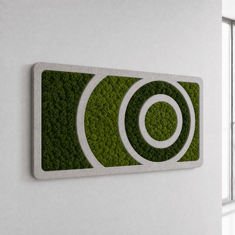 Akustik-Moosbild Ripple 100×50 cm - Dream in Green