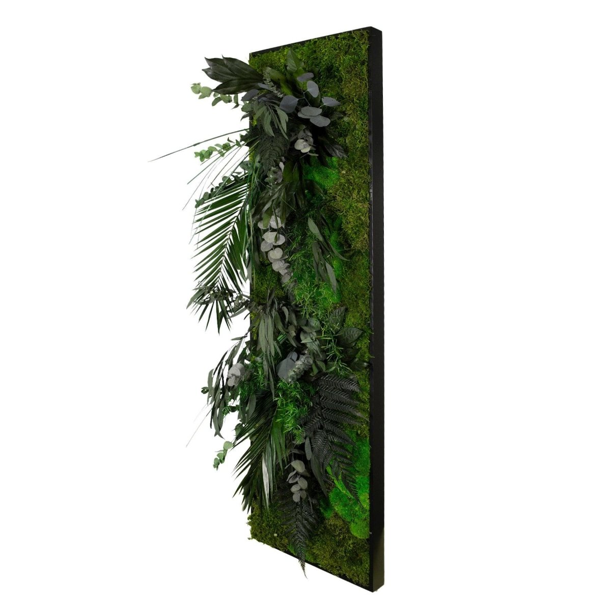 Dschungelbild 150x50 cm weiß Rahmen – Dream in Green