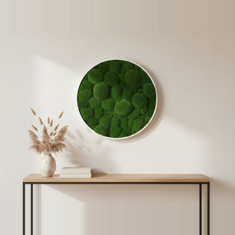Moosbild Hügelmoos Rund 75cm - Dream in Green