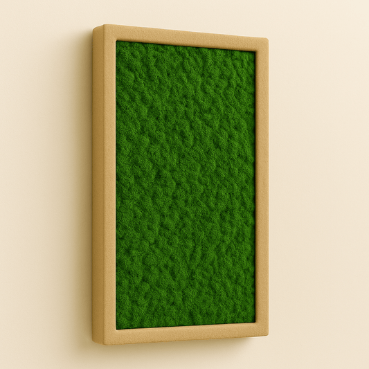 Moosbild Islandmoos 50x25cm Rahmenfarbe Beige - Dream in Green