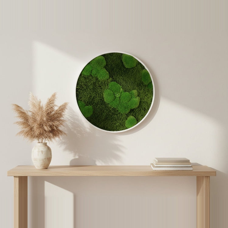 Moosbild Mixmoos Rund 75cm - Dream in Green